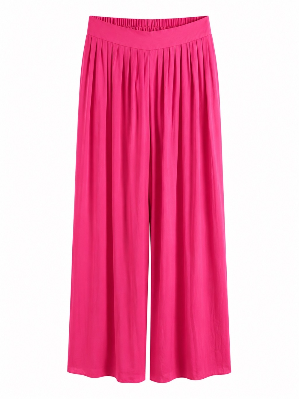Stradivarius Pink Pleated Flowy Wide Leg Palazzo Pants Size M